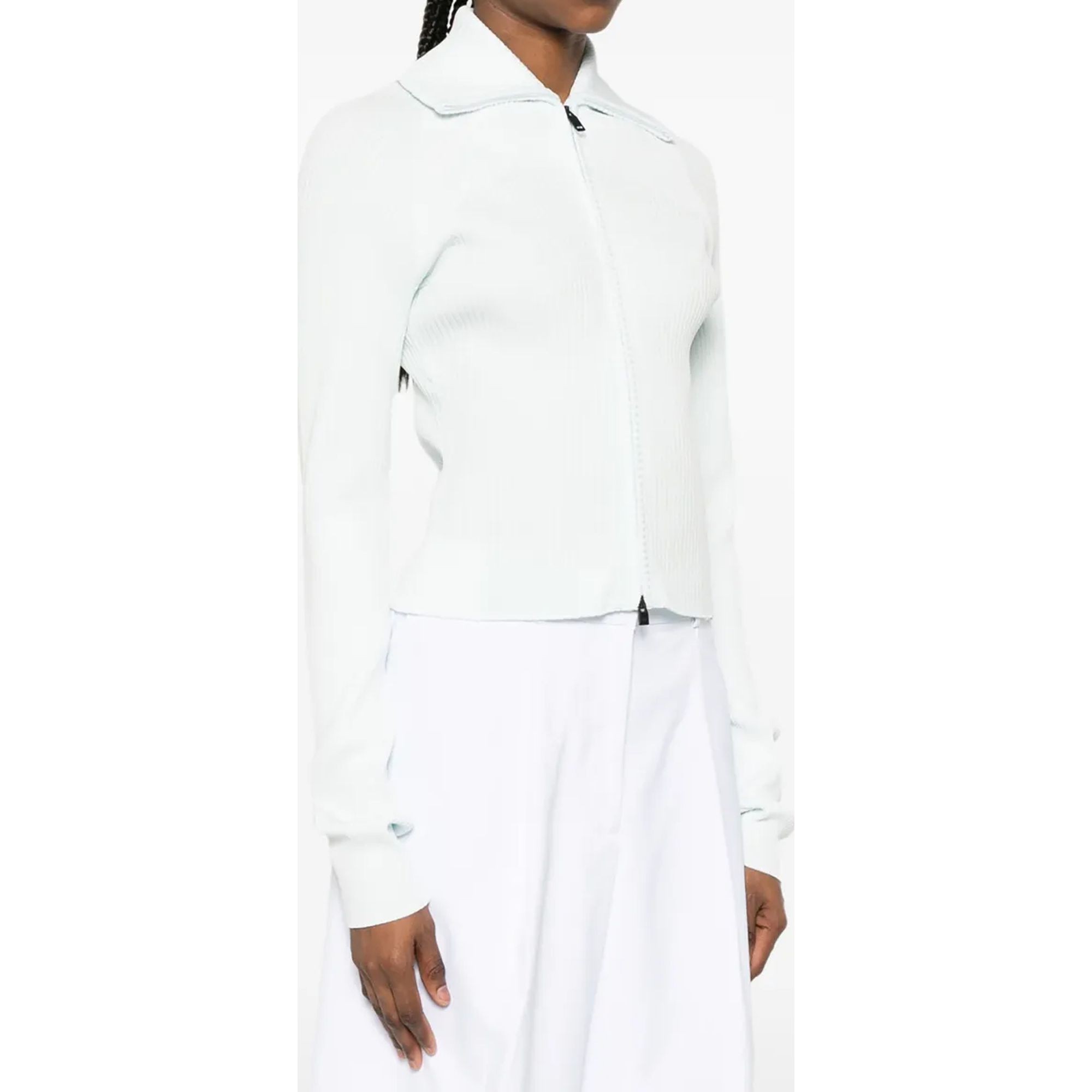 J.LINDEBERG Megztinis moterims, Mėlyna, Terri contrast rib zip sweater 2