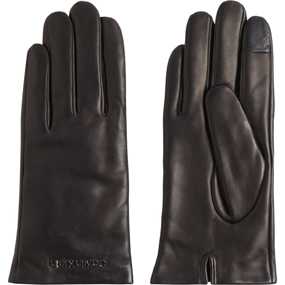 CALVIN KLEIN Pirštuotos pirštinės moterims, Juoda, CK MUST GLOVES