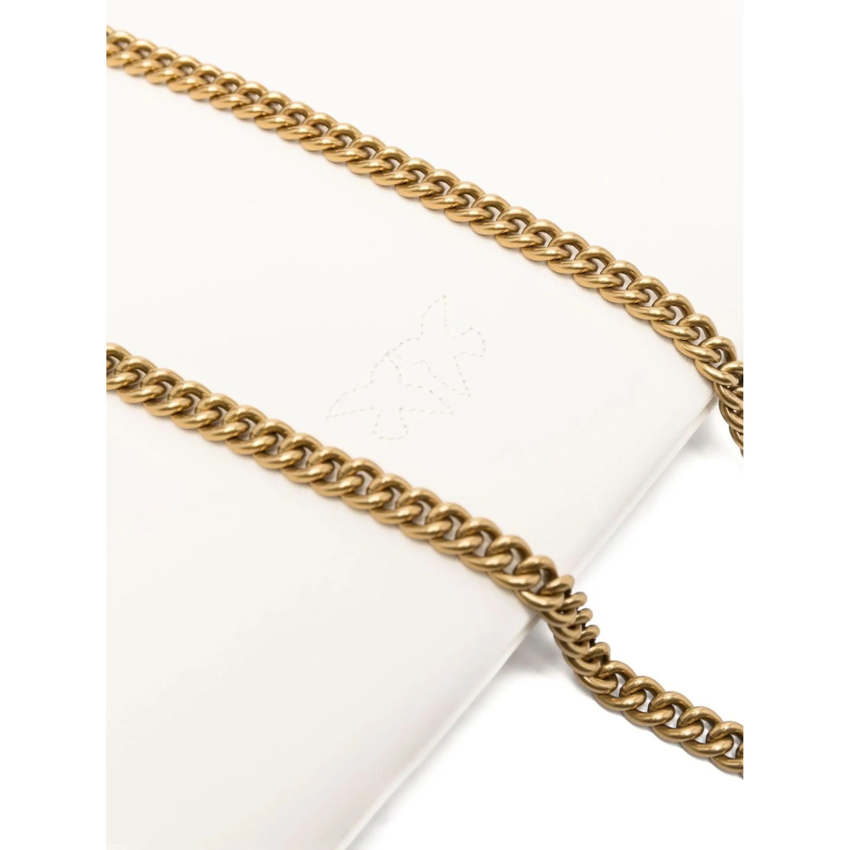 PINKO Rankinė per petį moterims, Balta, Logo-plaque satchel bag 3