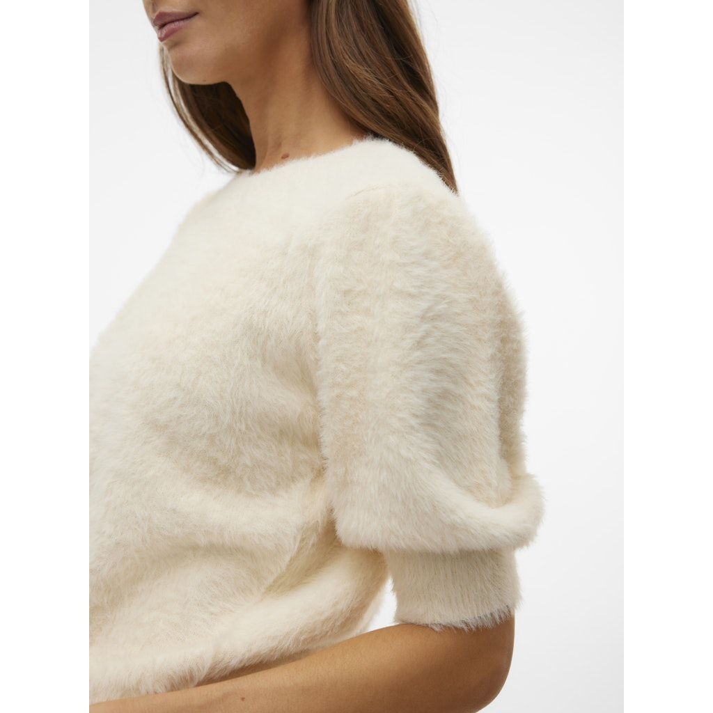 VERO MODA Megzta palaidinė moterims, Smėlio, Alina o-neck pullover boo 6