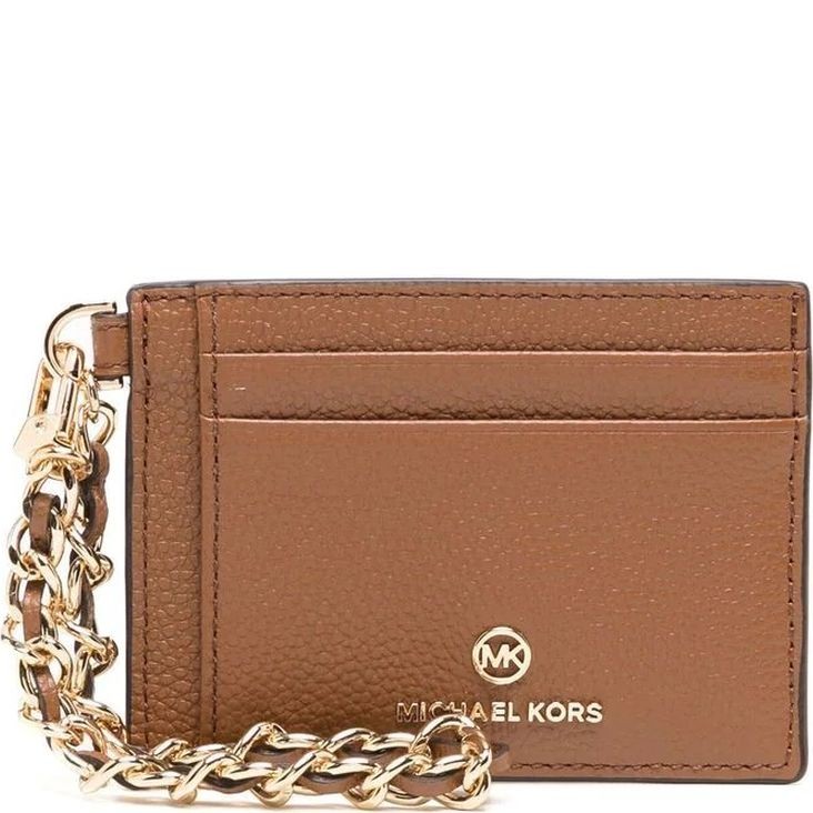 MICHAEL KORS Piniginė moterims, Ruda, SM id chain card holder 1