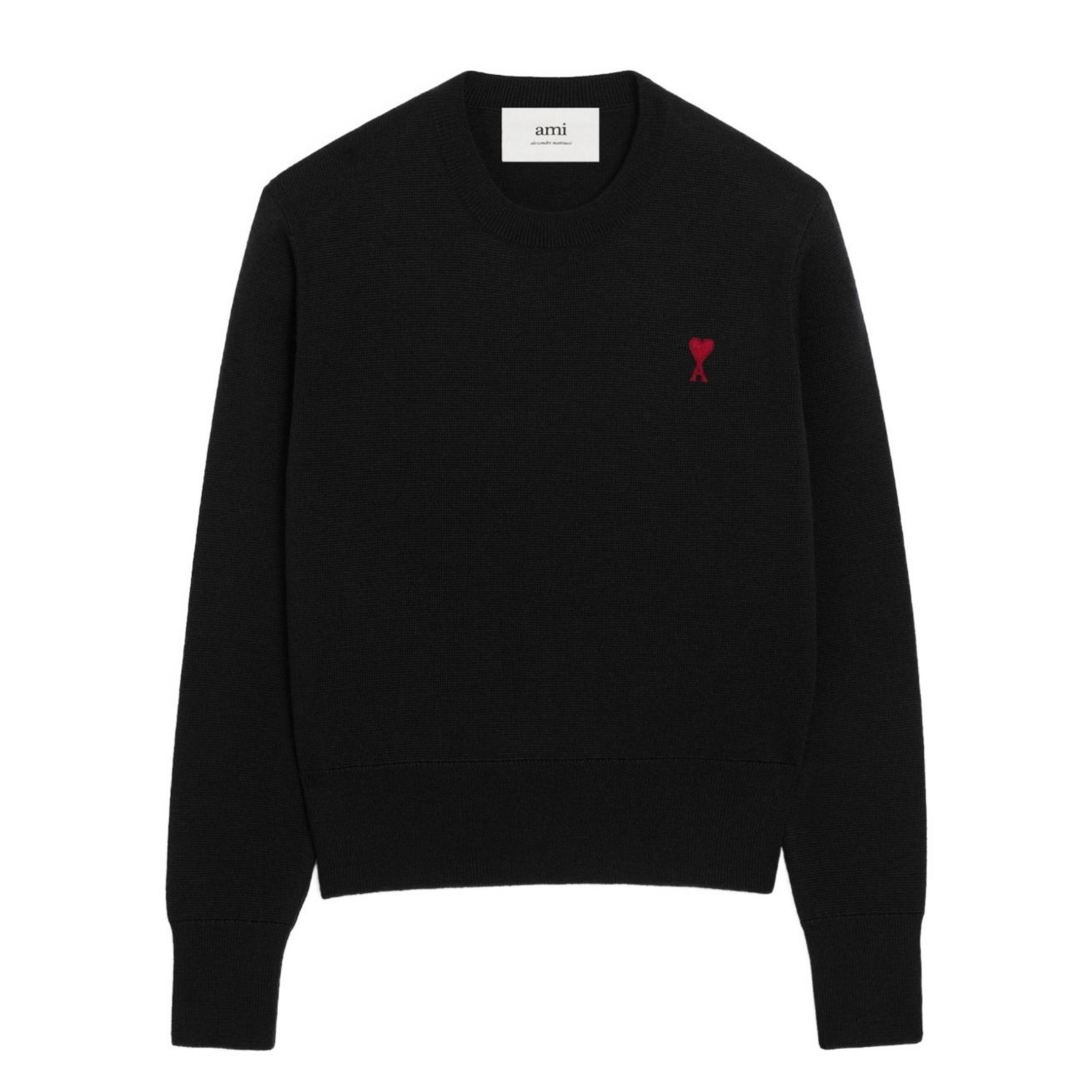 AMI PARIS Megztinis moterims, Juoda, Crewneck sweater 1