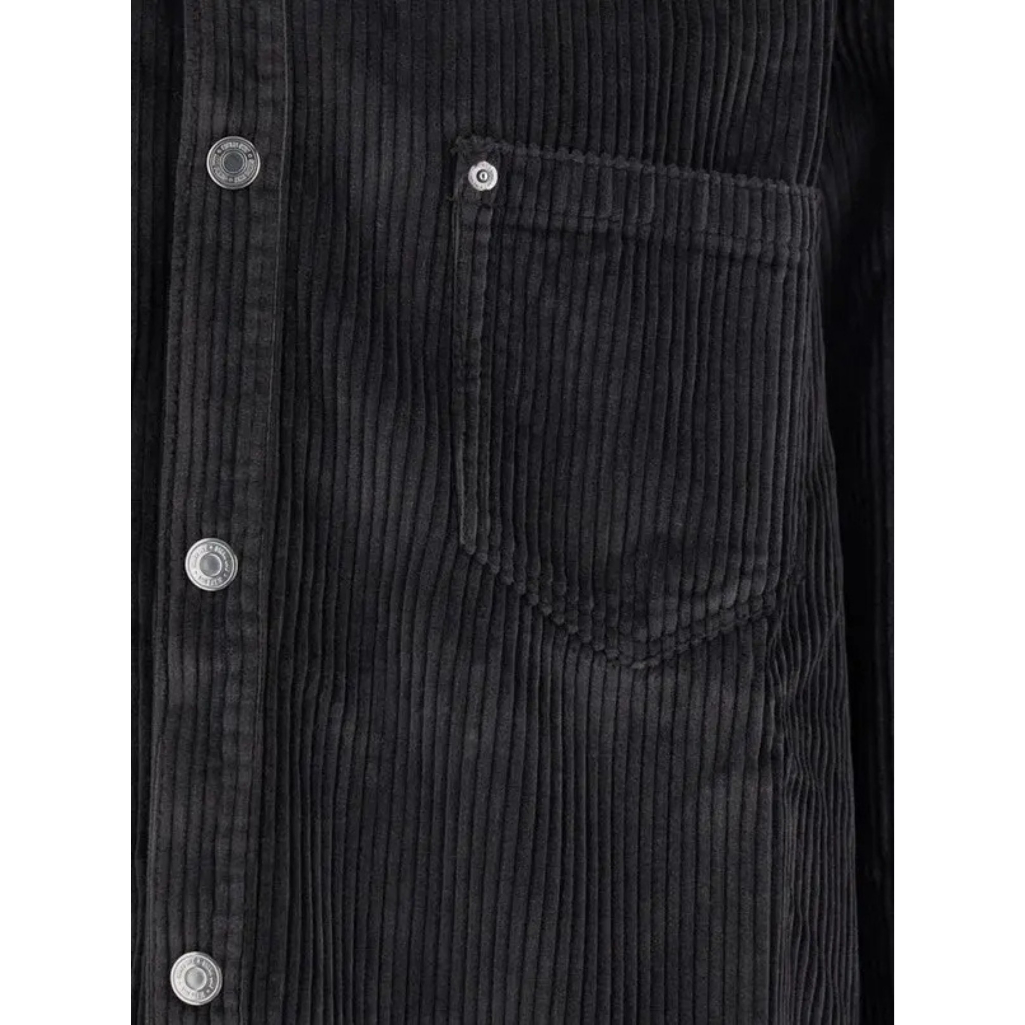 AMI PARIS Marškiniai ilgomis rankovėmis, Juoda, Side slit overshirt 3