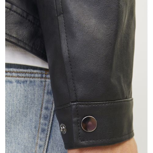 JACK & JONES Odinė striukė vyrams, Juoda, Dylan pu 3