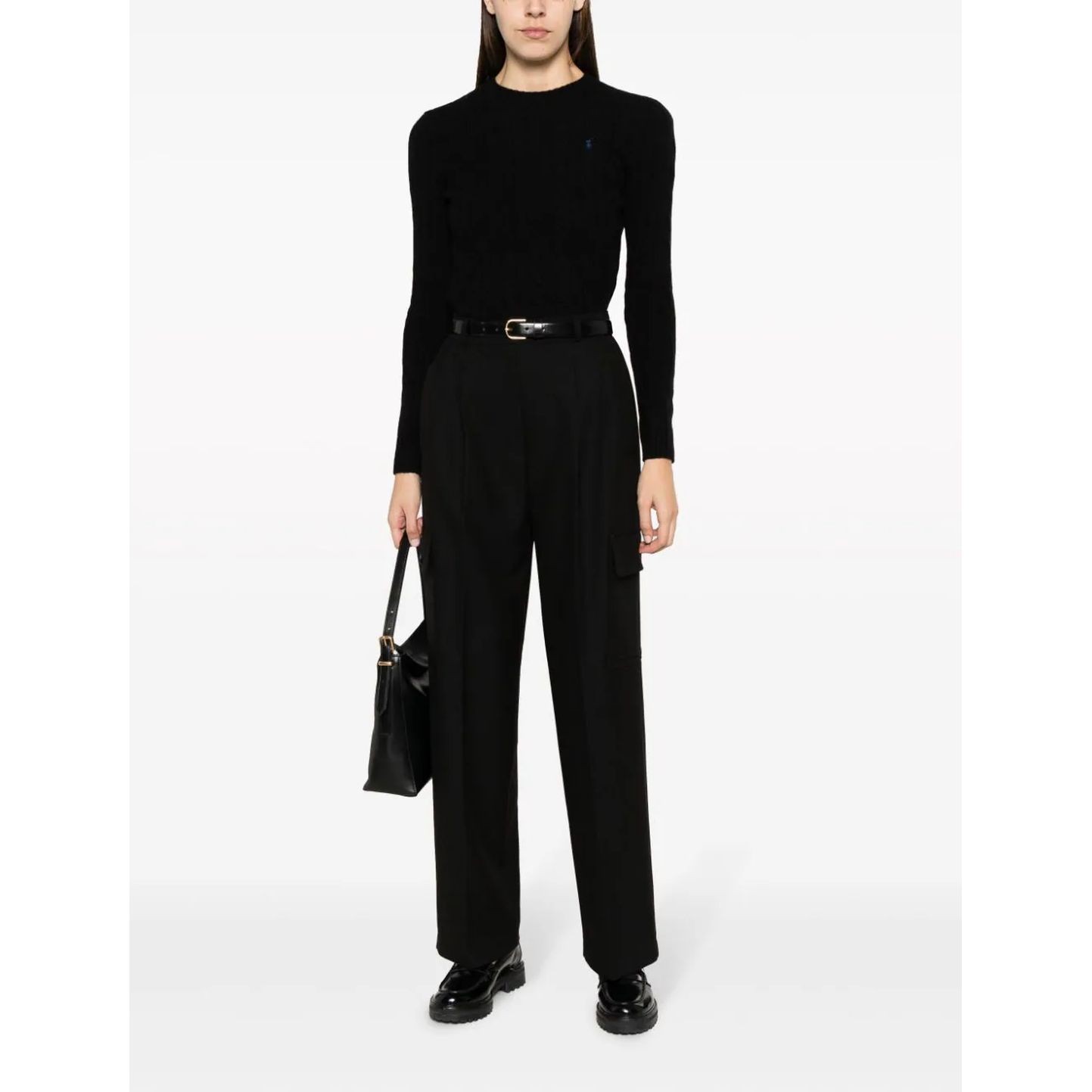 POLO RALPH LAUREN Sportinis nertinis moterims, Juoda, Julianna long sleeve pullover 2