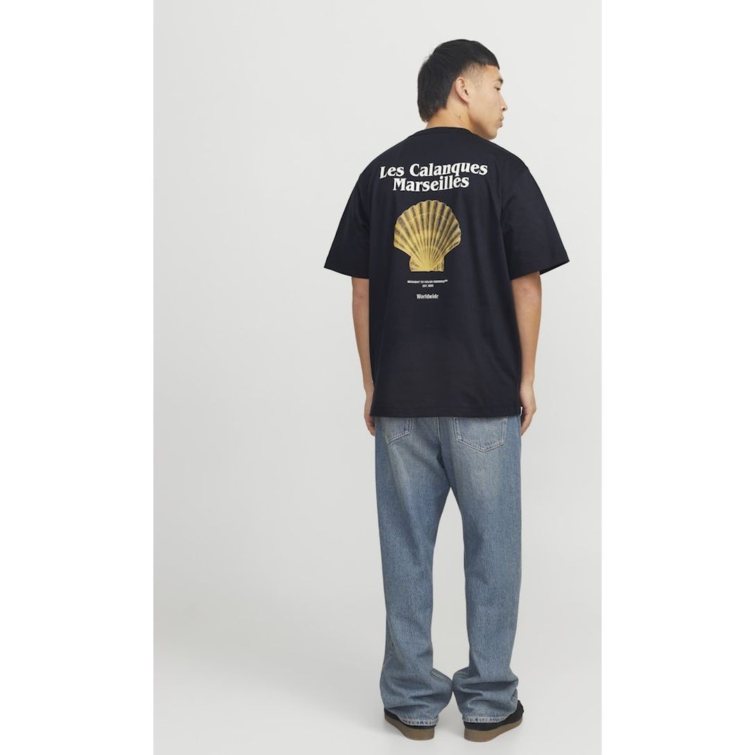 JACK & JONES Marškinėliai vyrams, Juoda, Paros easter sketch tee 7