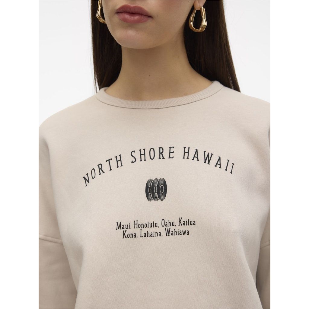 VERO MODA Sportinis nertinis moterims, Balta, Vmmaly sweatshirt 6