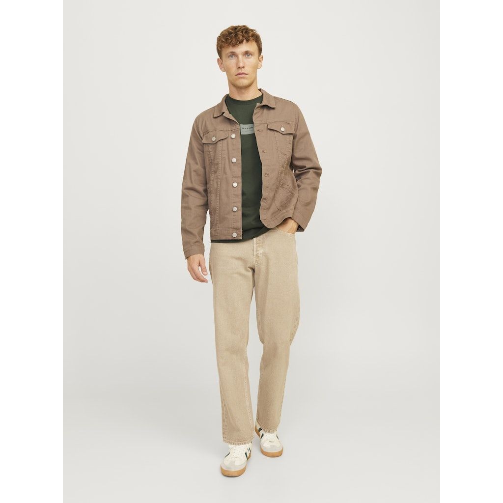 JACK & JONES Marškinėliai vyrams, Chaki, Hak kai tee 4