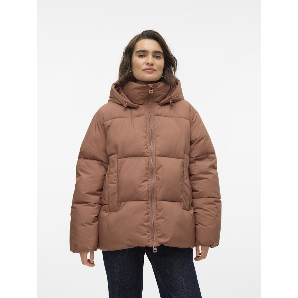 VERO MODA Pūkinė striukė moterims, Ruda, Idaline jacket boo 2
