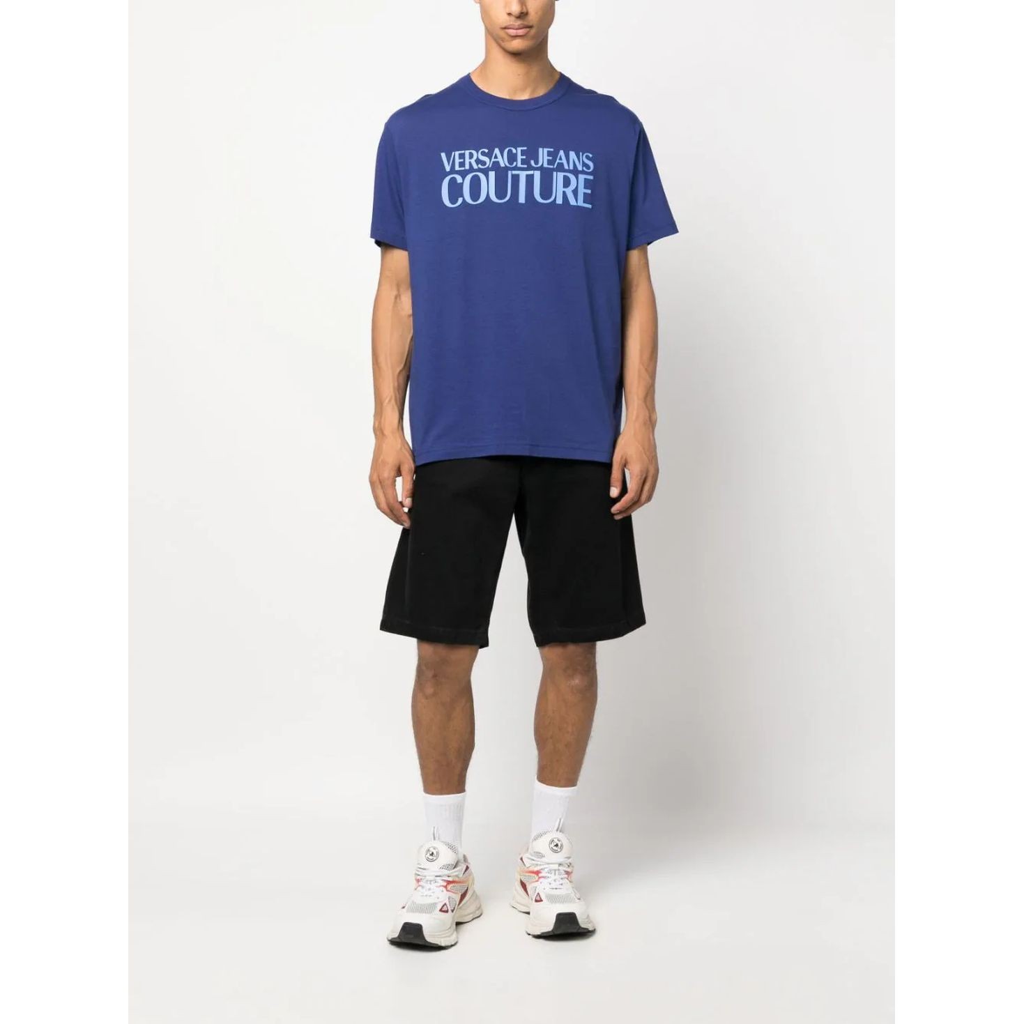 VERSACE JEANS CUTURE Marškinėliai trump. rankovėmis vyrams, Mėlyna, T-shirt 2