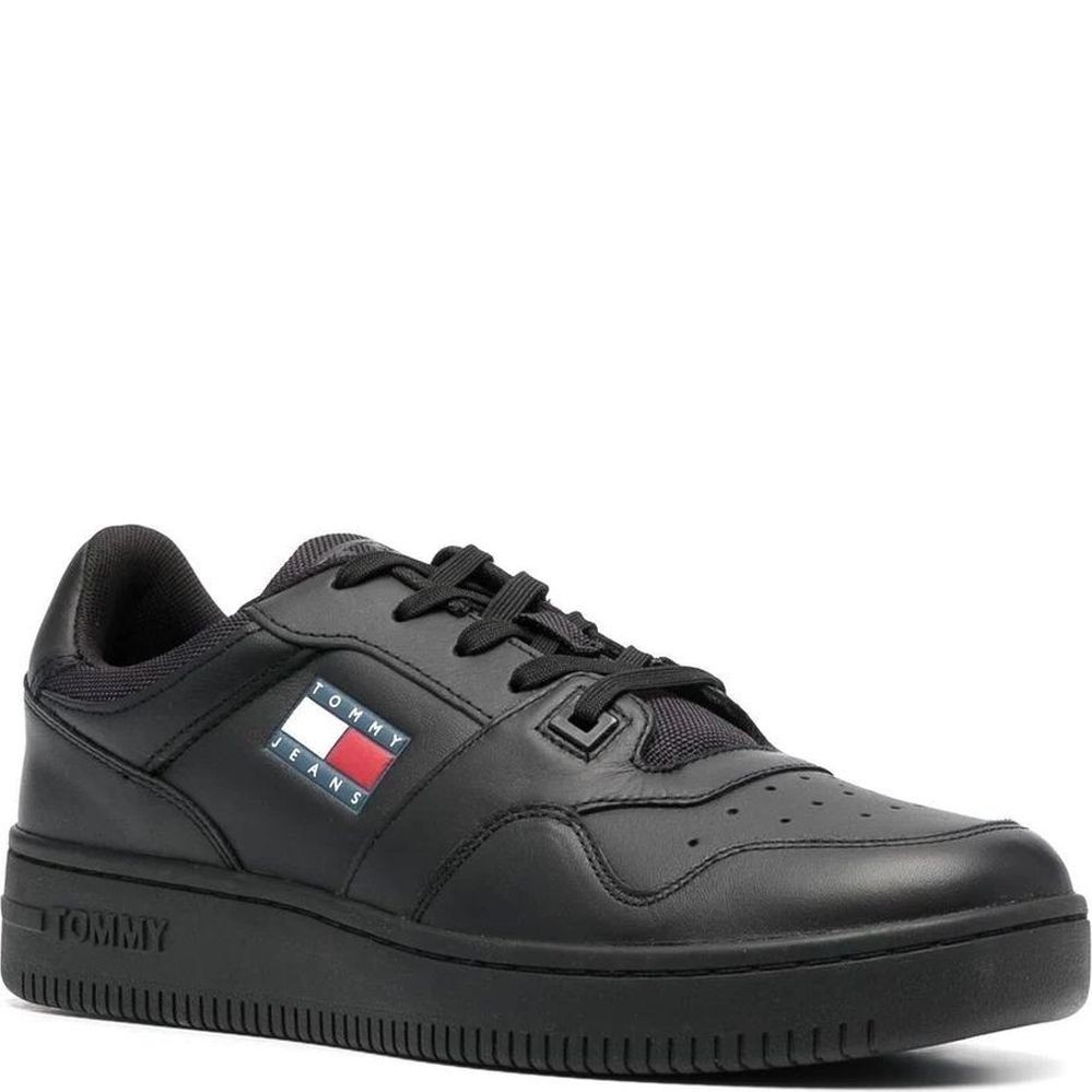 TOMMY JEANS Sportiniai bateliai vyrams, Juoda, RETRO BASKET ESS SHOE 1