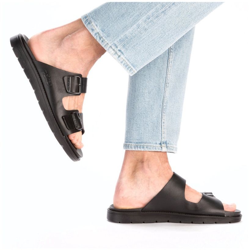 RIEKER Šlepetės vyrams, Juoda, SLIPPERS 5