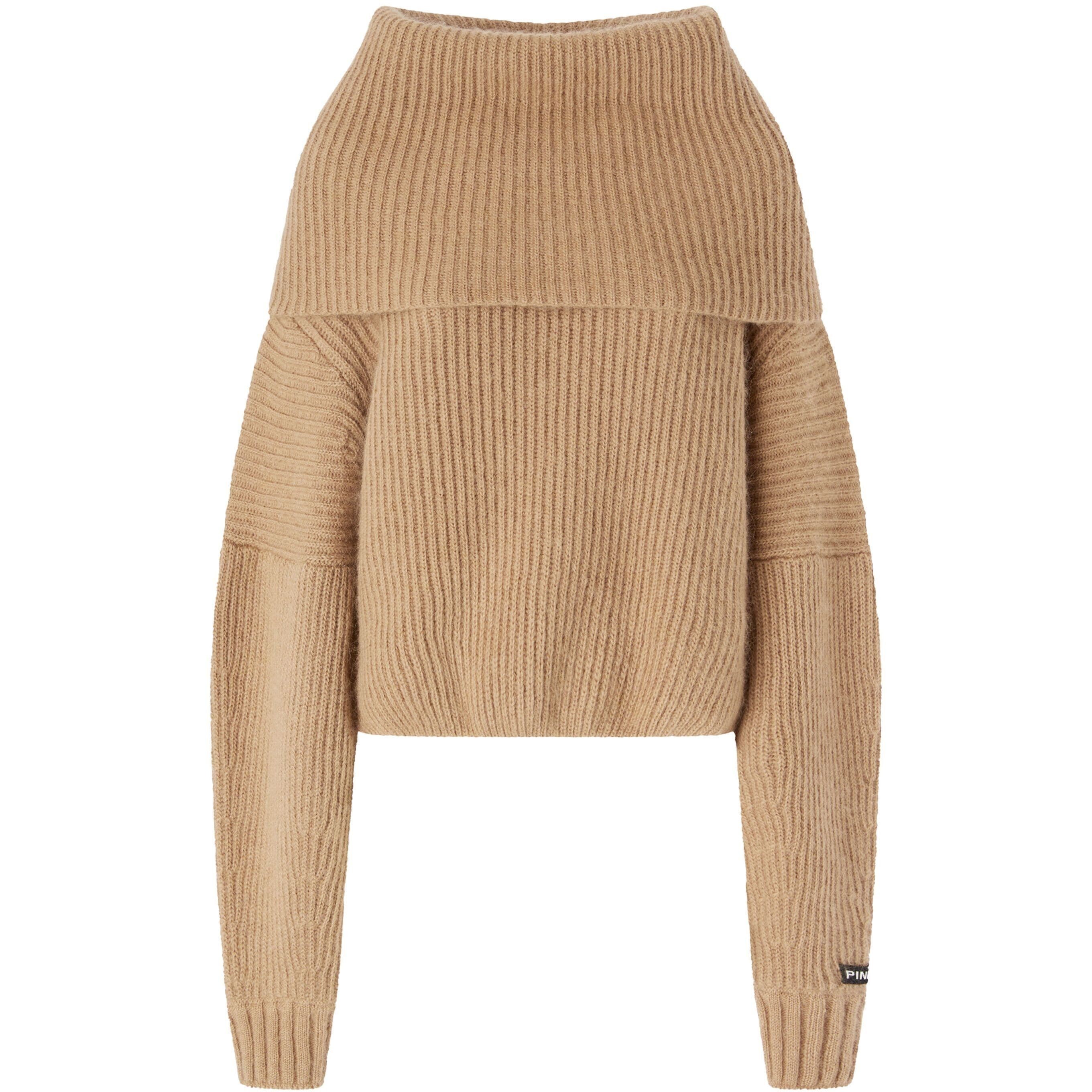 PINKO Megztinis moterims, Smėlio, Knitted sweater 1