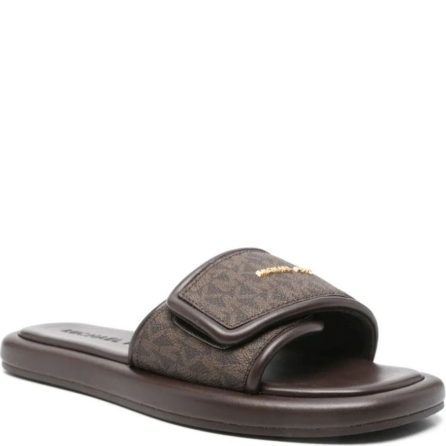 MICHAEL KORS Šlepetės moterims, Ruda, Suki flat slide 2