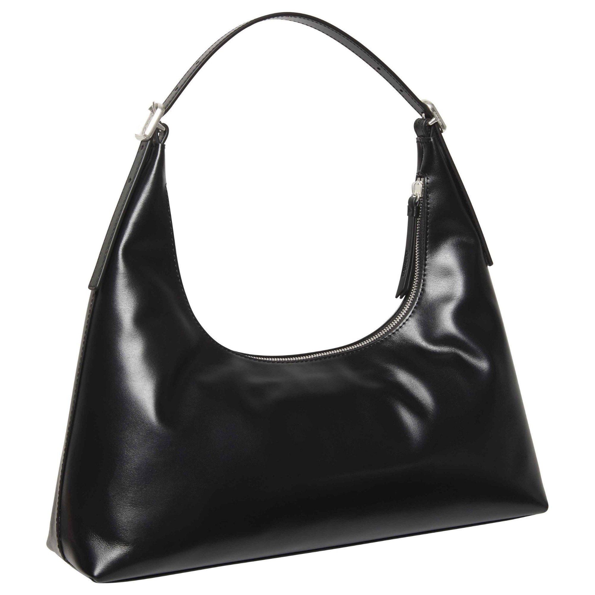 CALVIN KLEIN Rankinė per petį moterims, Juoda, emblem hw lTHr shoulder bag 2