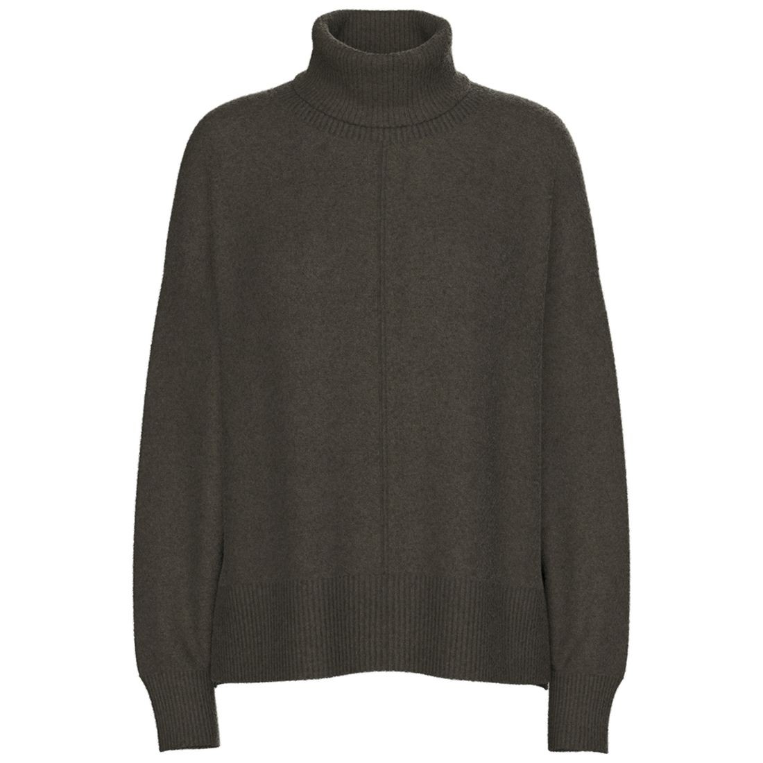 PIECES Megztinis su kaklu moterims, Ruda, Malou rollneck 1