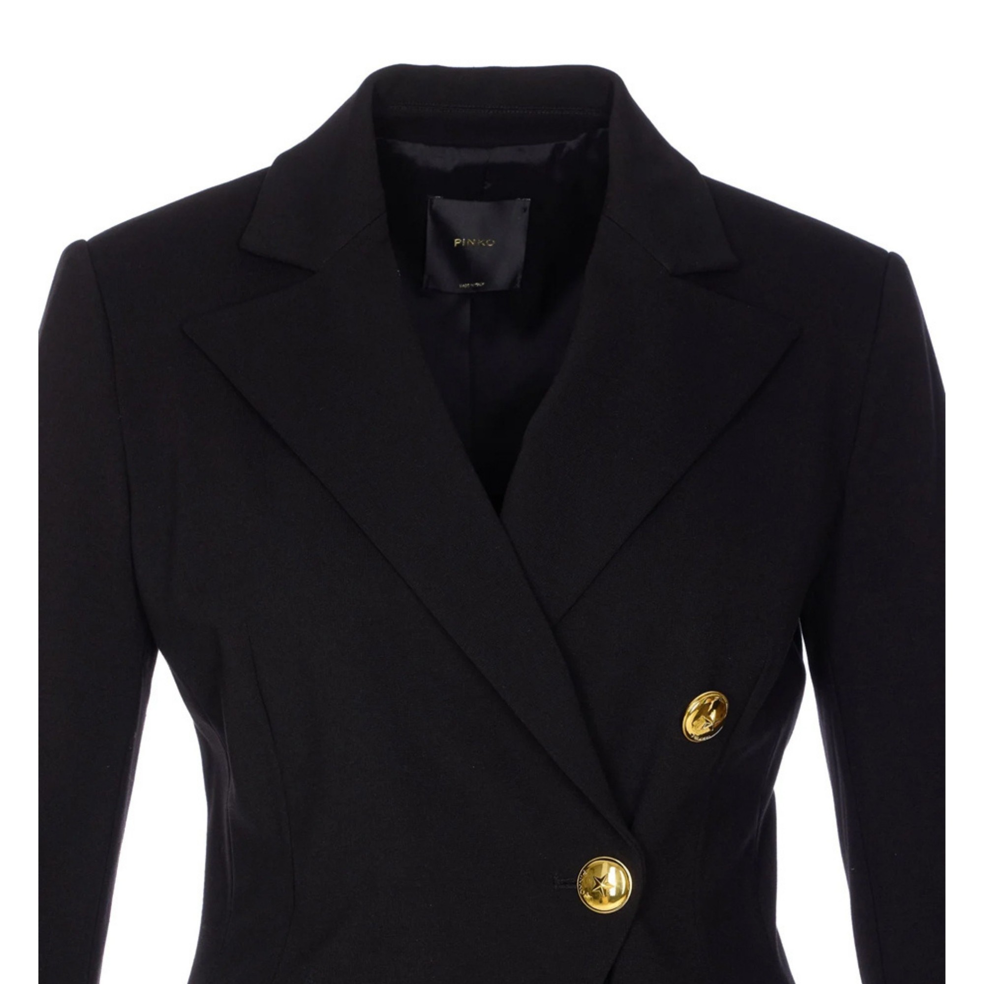 PINKO Švarkas moterims, Juoda, Full milano knit blazer 4
