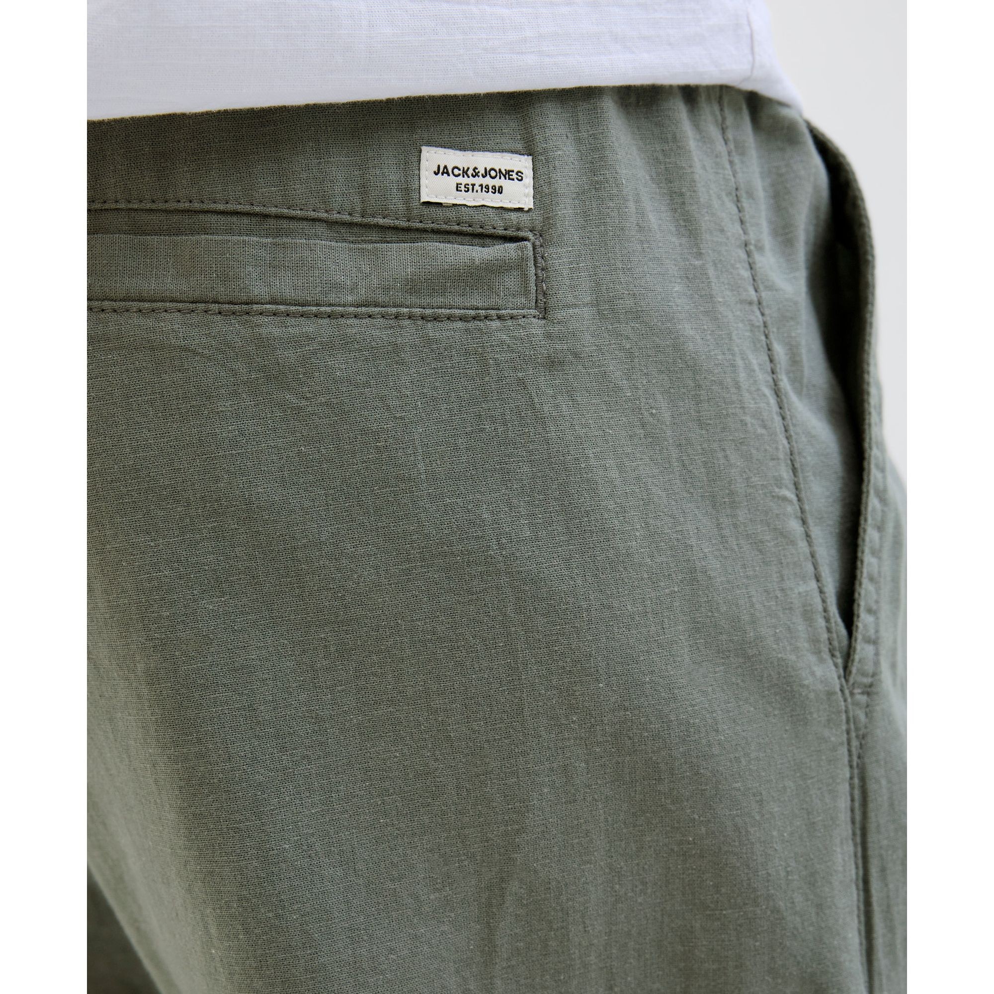 JACK & JONES Kelnės vyrams, Chaki, Kane summer linen 4