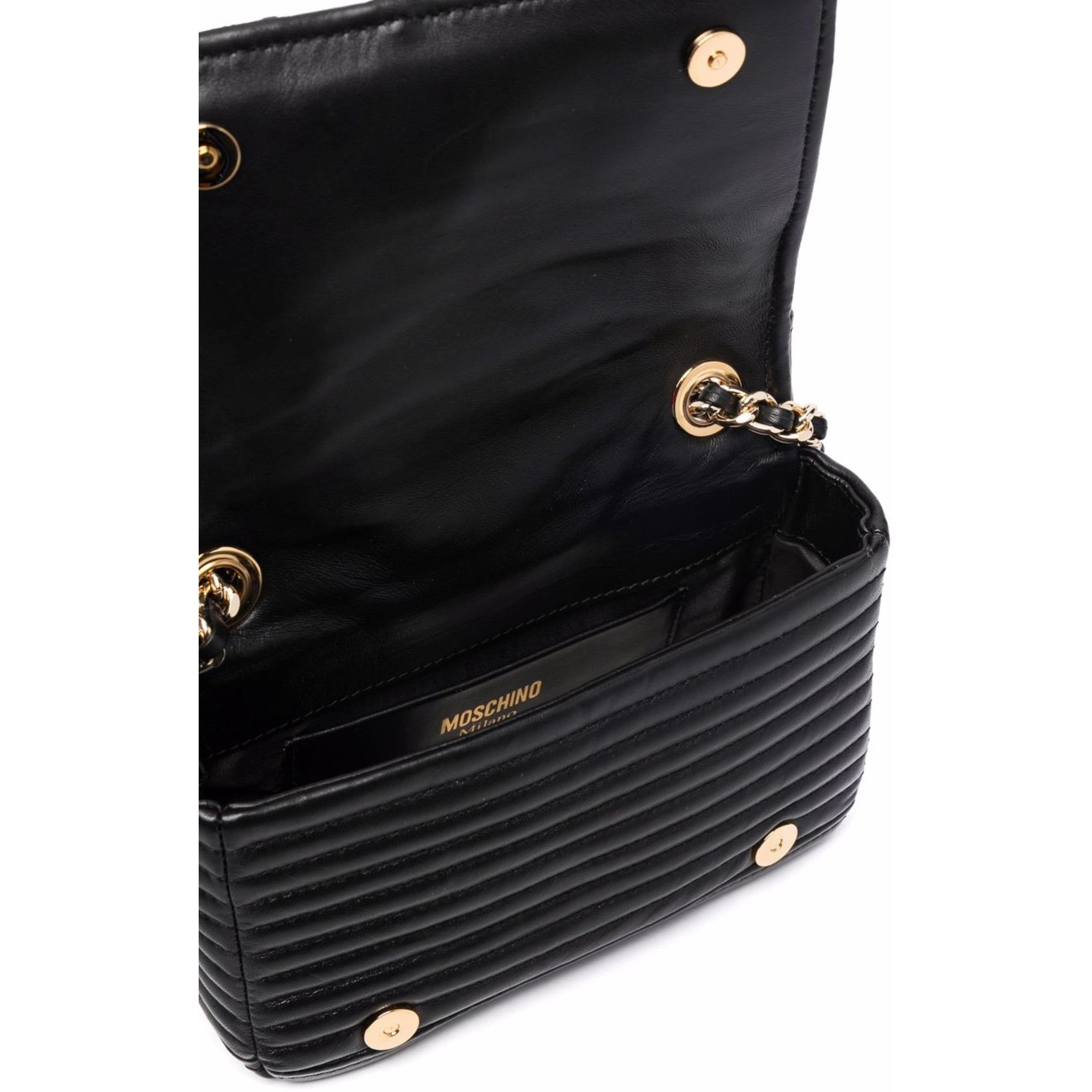 MOSCHINO Rankinė per petį moterims, Juoda, Shoulder bag 4