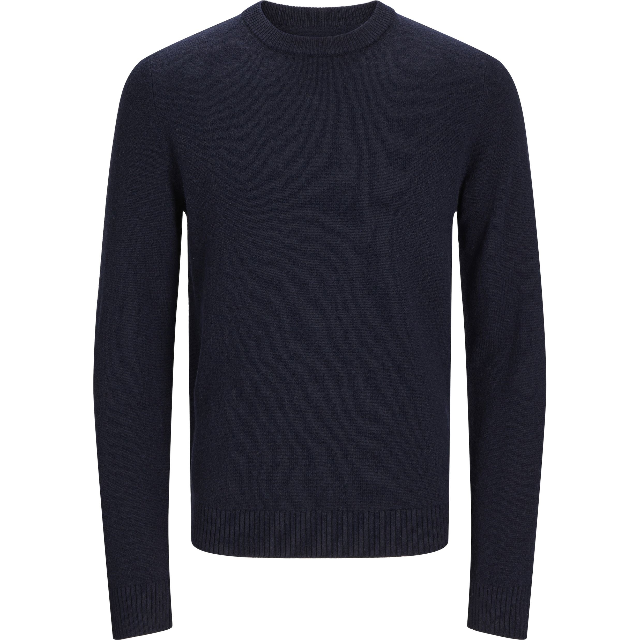 JACK & JONES Megztinis vyrams, Mėlyna, Lambs wool knit crew neck 1