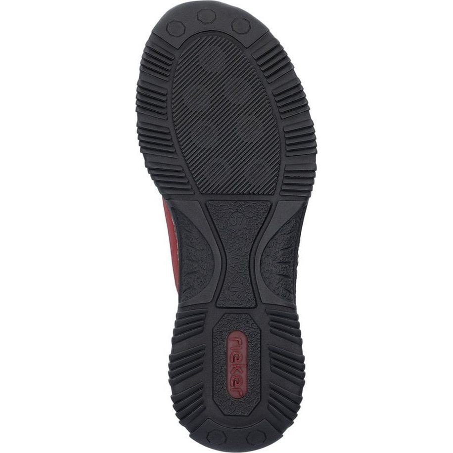 RIEKER Laisvalaikio bateliai moterims, Raudona, Ladies shoes 7