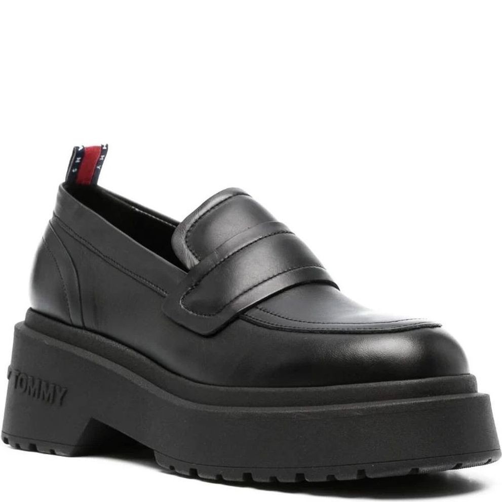 TOMMY JEANS Loaferiai moterims, Juoda, Ava loafer 1