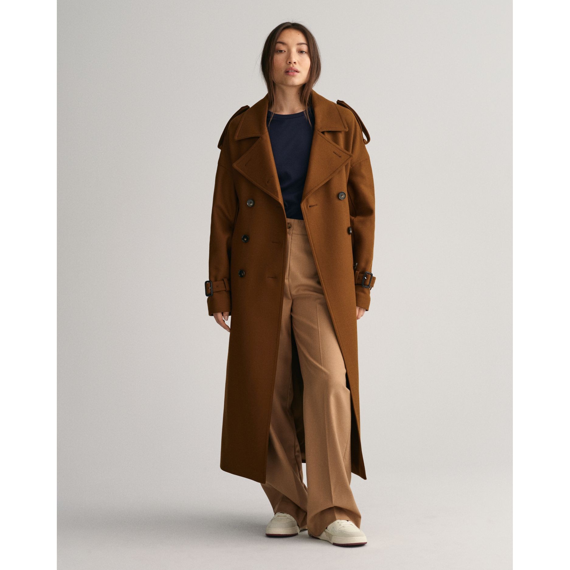 GANT Marškinėliai ilgom. rankovėmis moterims, Mėlyna, reg shield ls t-shirt 5