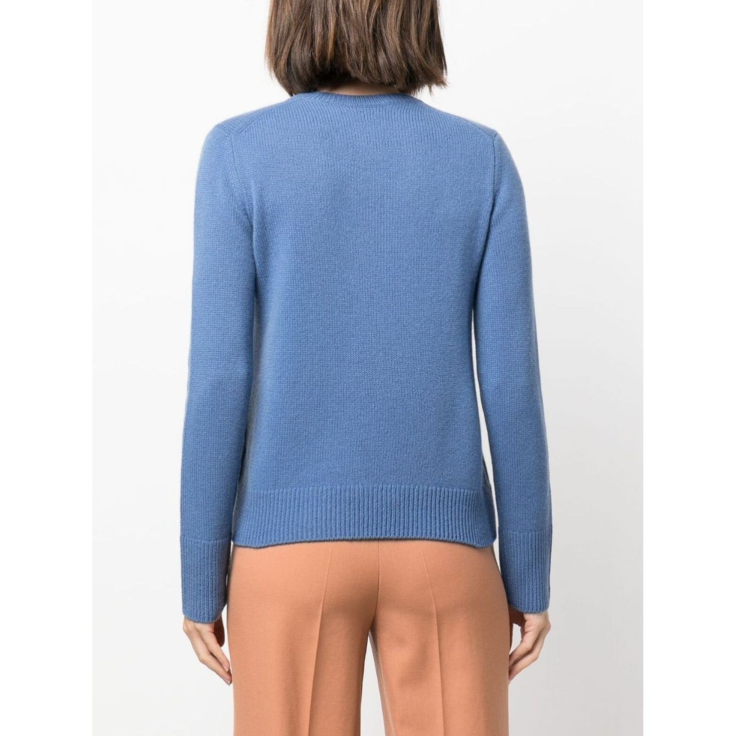 VINCE Marškinėliai ilgom. rankovėmis moterims, Mėlyna, Classic crew neck t-shirt 4