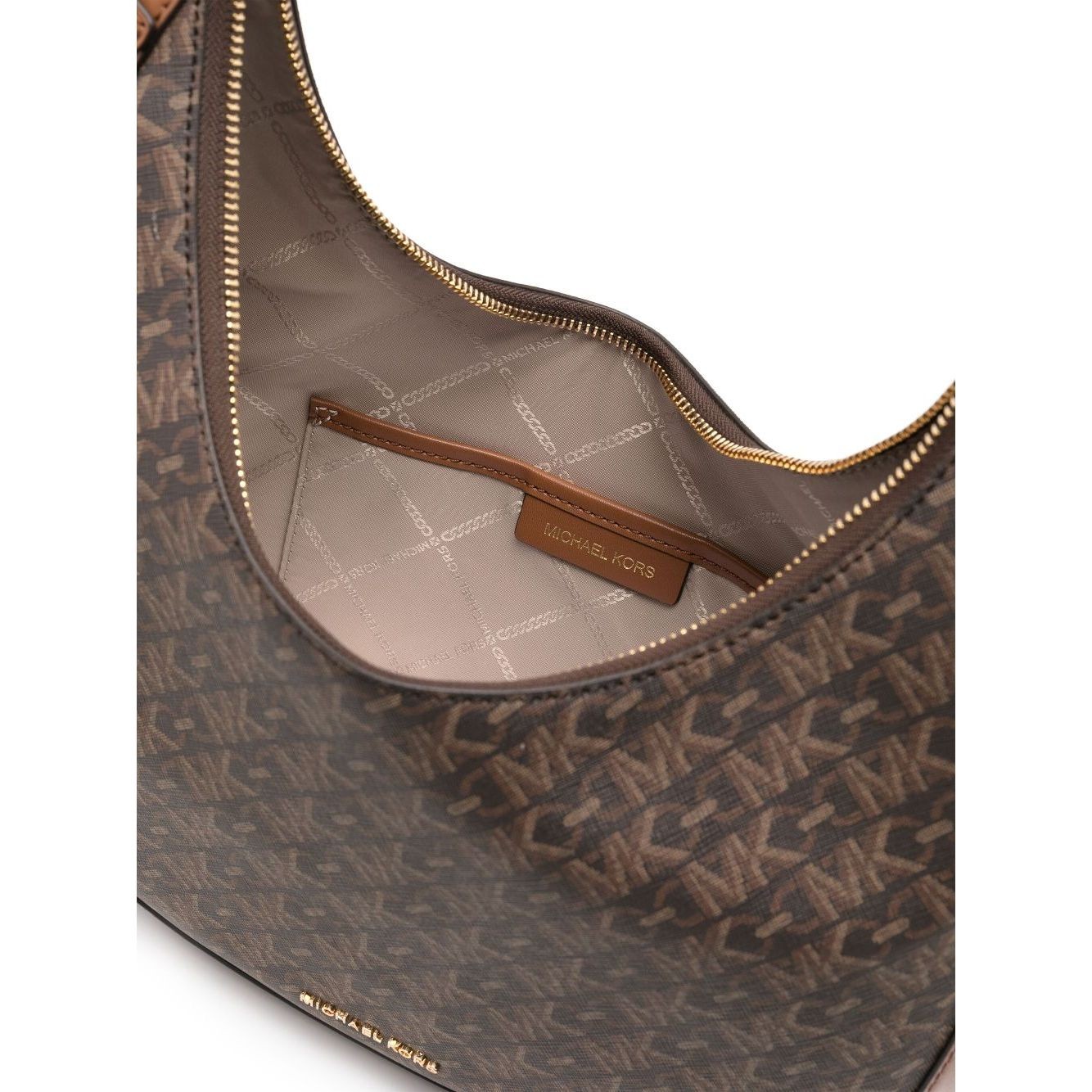 MICHAEL KORS Rankinė per petį moterims, Ruda, Lg crescent tz hobo shldr 4