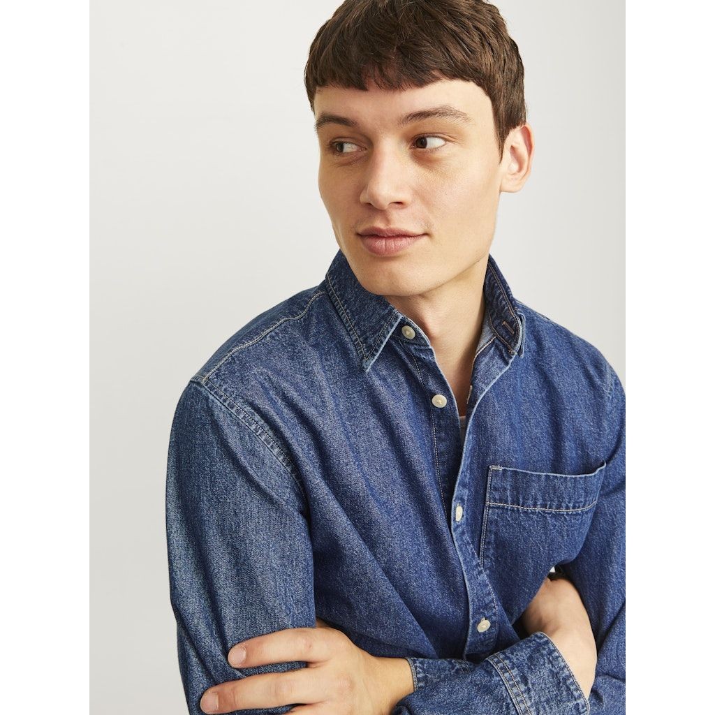 JACK & JONES Marškiniai ilgomis rankovėmis vyrams, Mėlyna, Creek 7