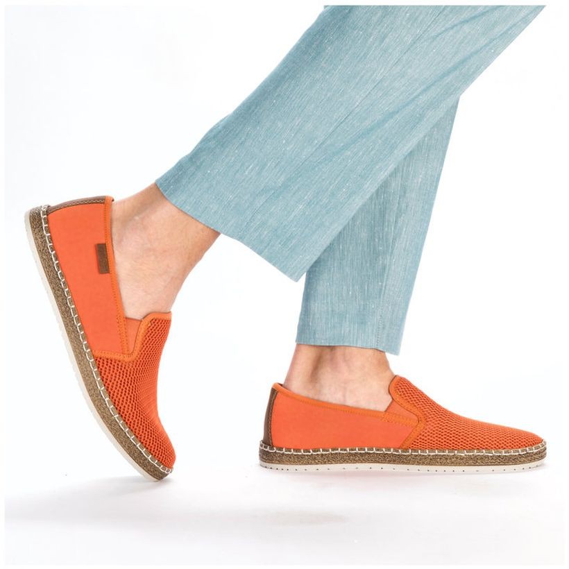 RIEKER Laisvalaikio bateliai vyrams, Oranžinė, LEISURE 4