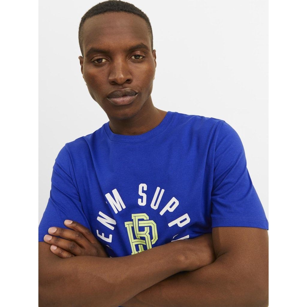 JACK & JONES Marškinėliai vyrams, Mėlyna, JPRSTAR TEE SS CREW 3