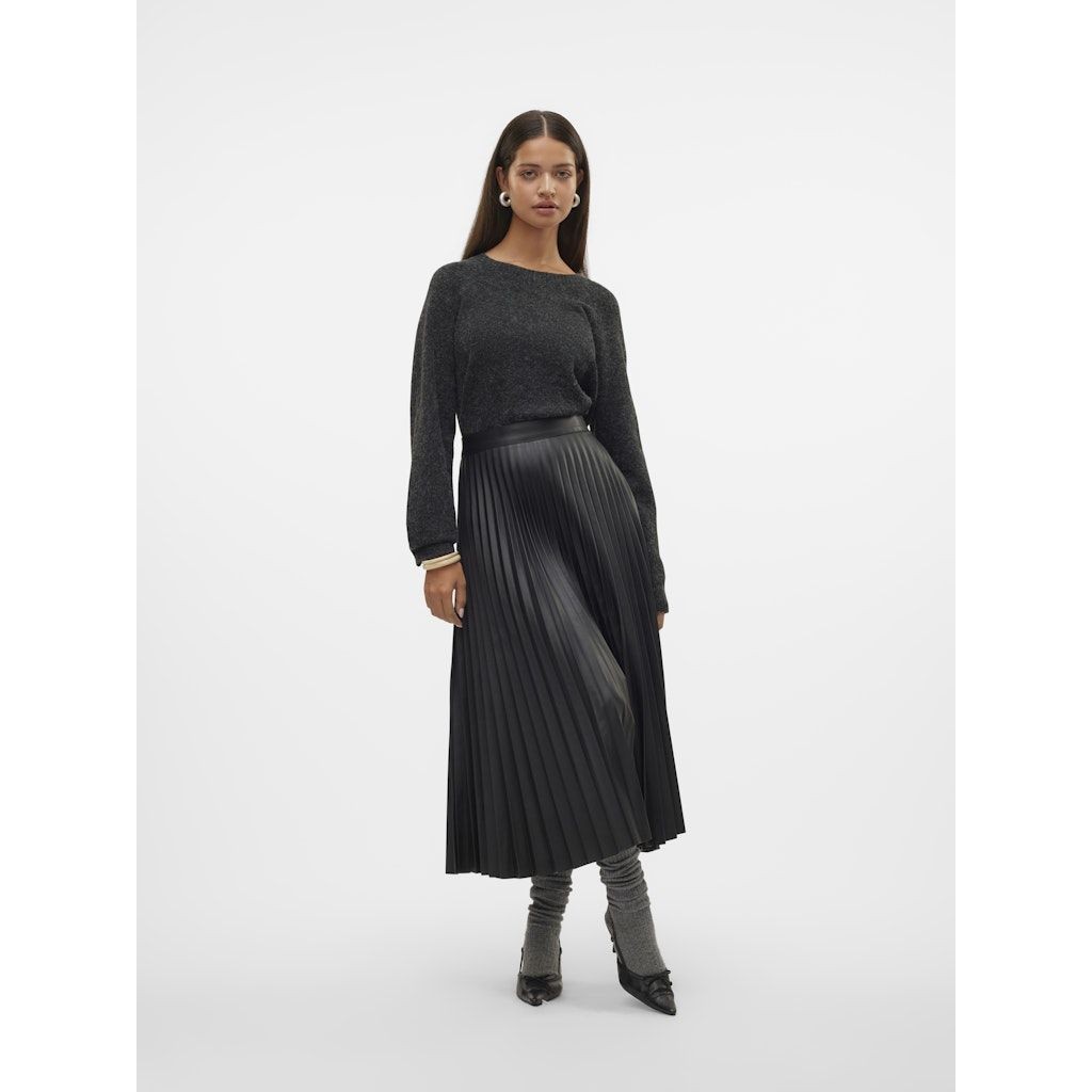 VERO MODA Maxi sijonas moterims, Juoda, Bella holly coated skirt 4