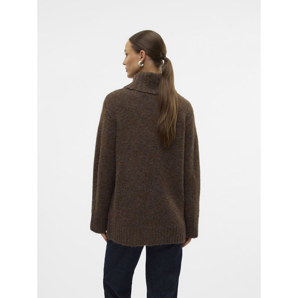 VERO MODA Megztinis su kaklu moterims, Ruda, Ingrid cowlneck pullover 4