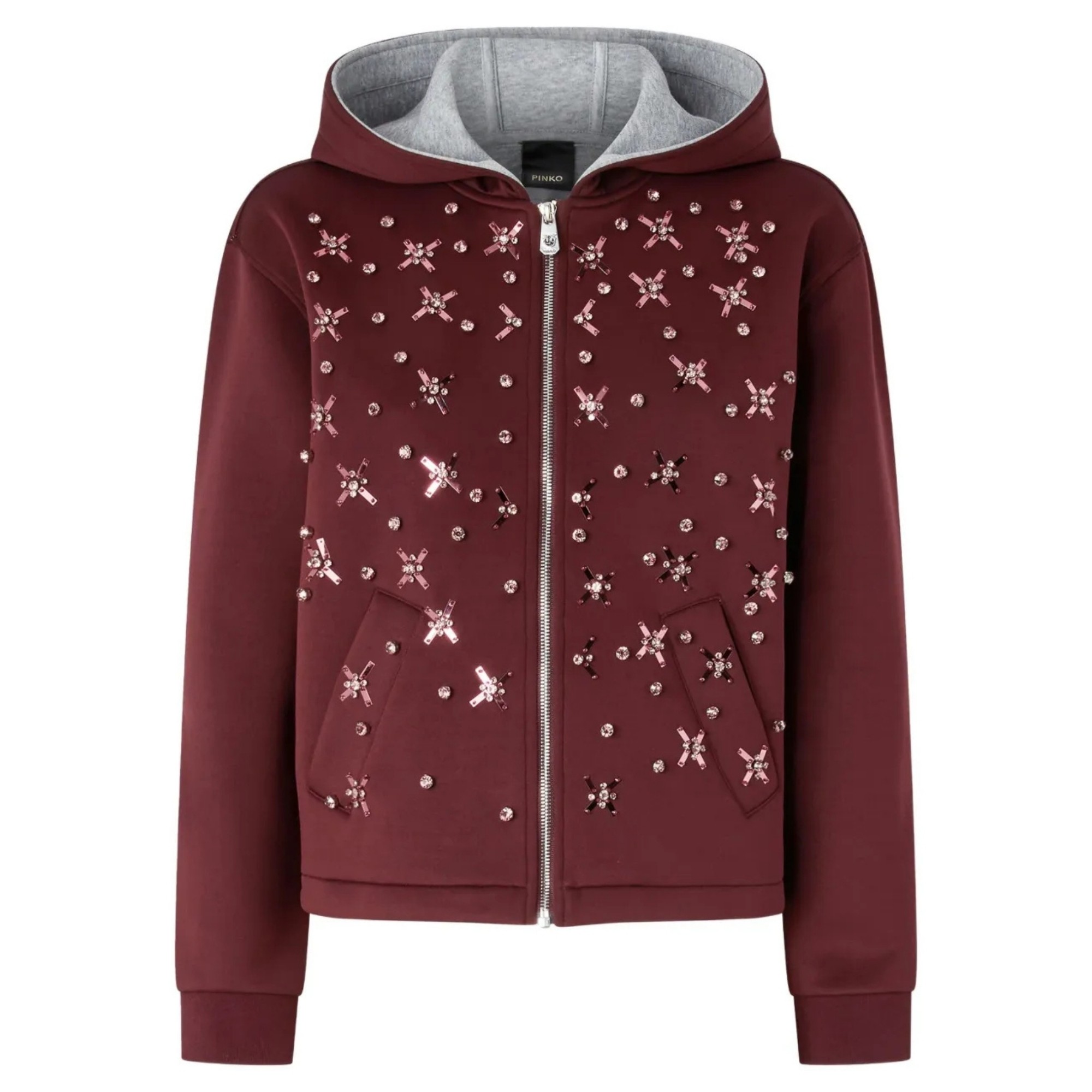 PINKO Sportinis nertinis moterims, Vyšninė, Neoprene-effect sweatshirt 1