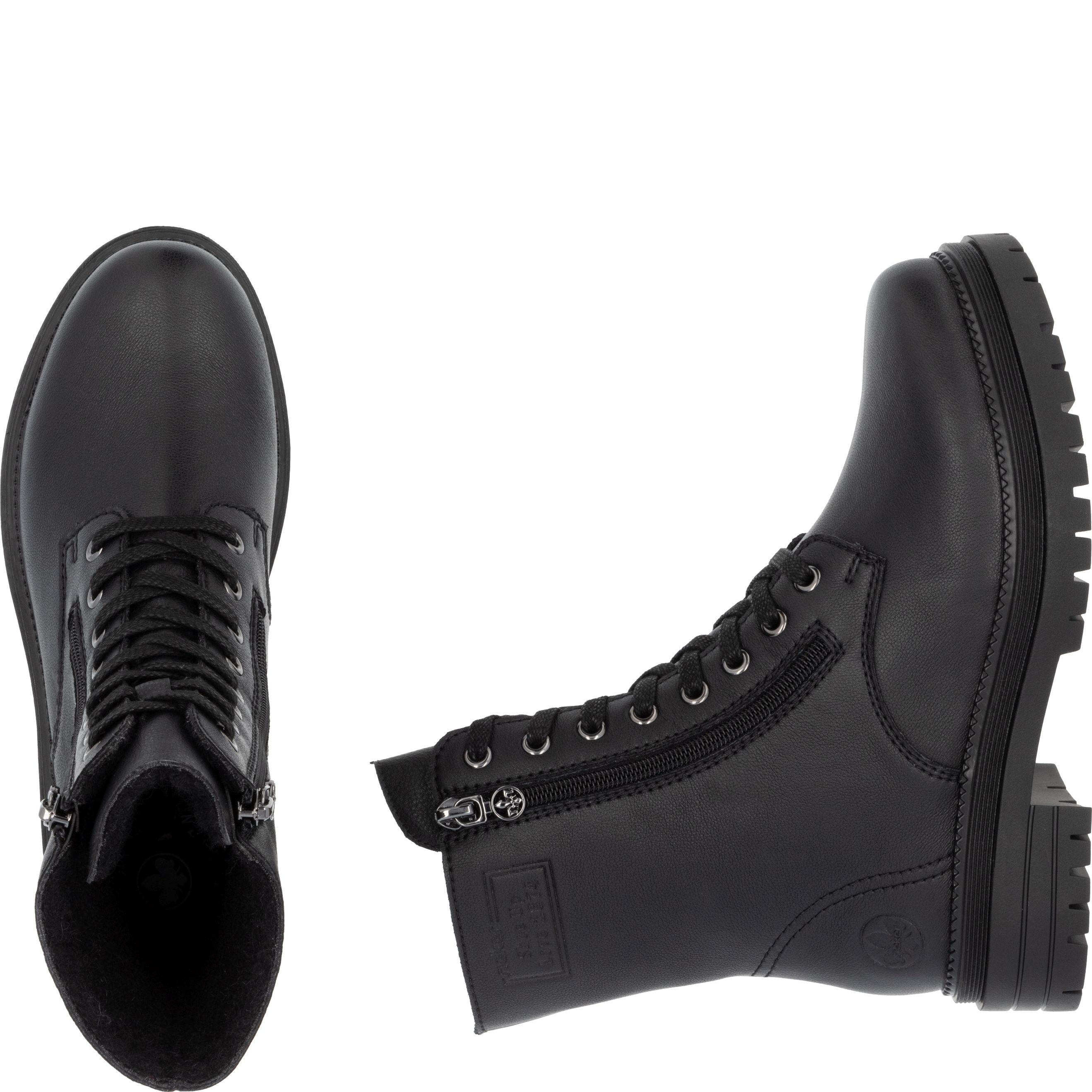 RIEKER Aulinukai moterims, Juoda, Ladies mid height boots 11