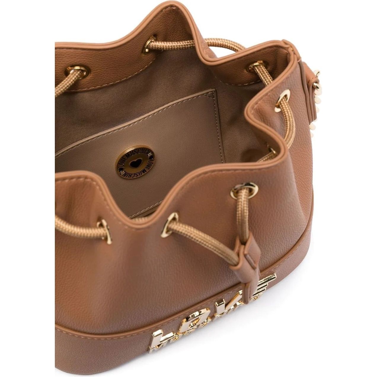 LOVE MOSCHINO Rankinė per petį moterims, Ruda, Bucket bag 4