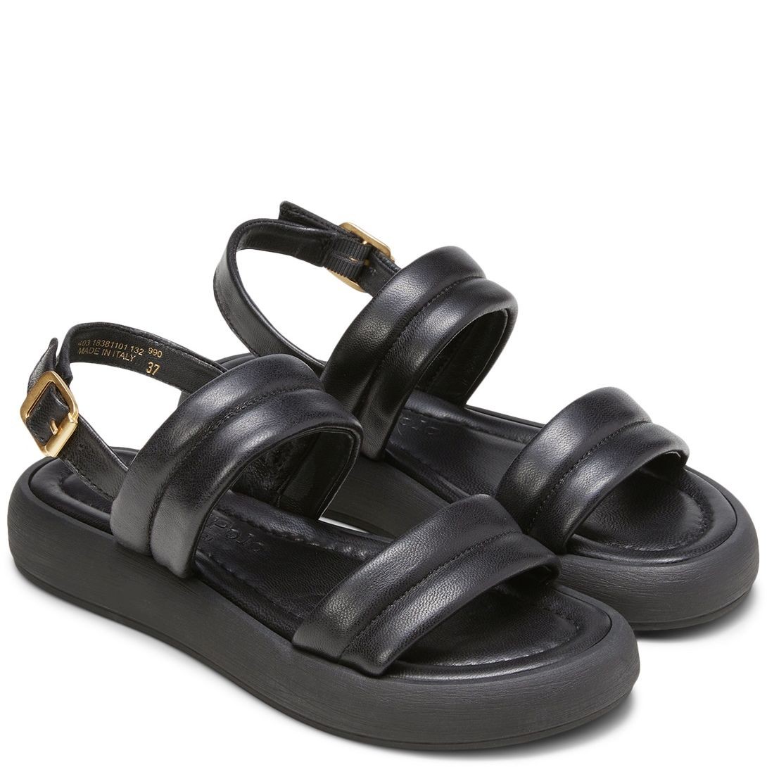 MARC O'POLO Basutės moterims, Juoda, Äsa  sandals 1