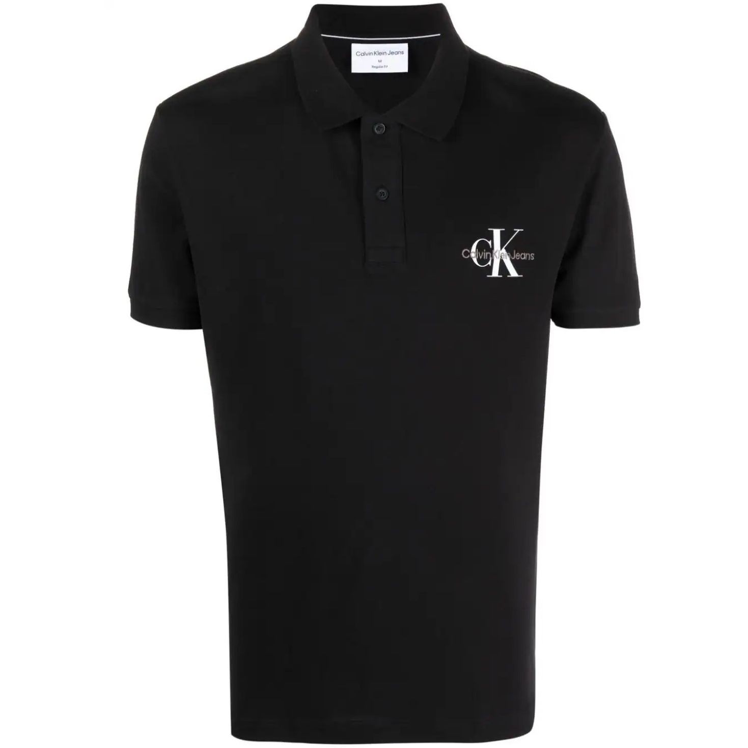 CALVIN KLEIN JEANS Polo marškiniai trumpos rank. vyrams, Juoda, Monologo polo 1