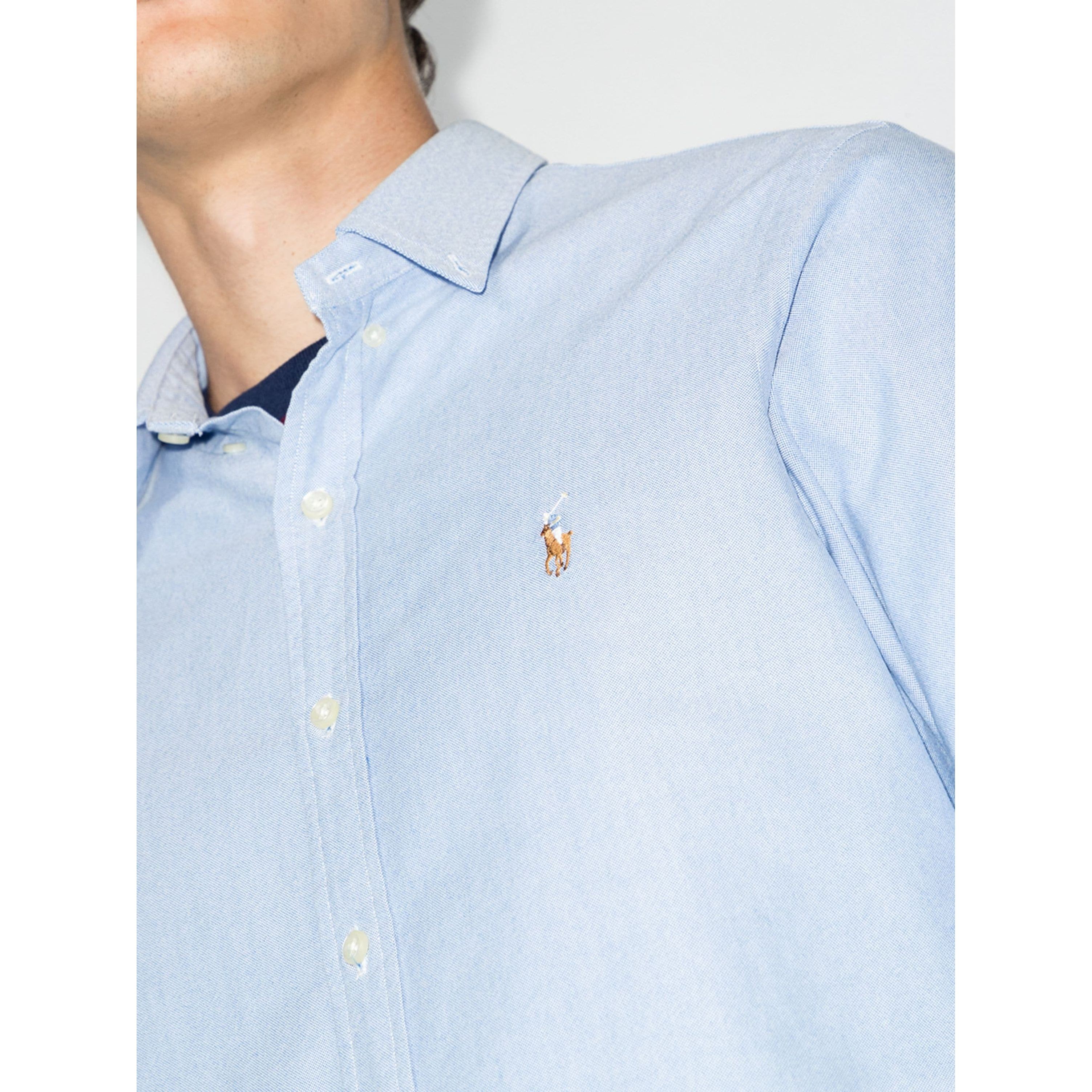 POLO RALPH LAUREN Marškiniai ilgomis rankovėmis vyrams, Mėlyna, Long sleeve sport-shirt 4