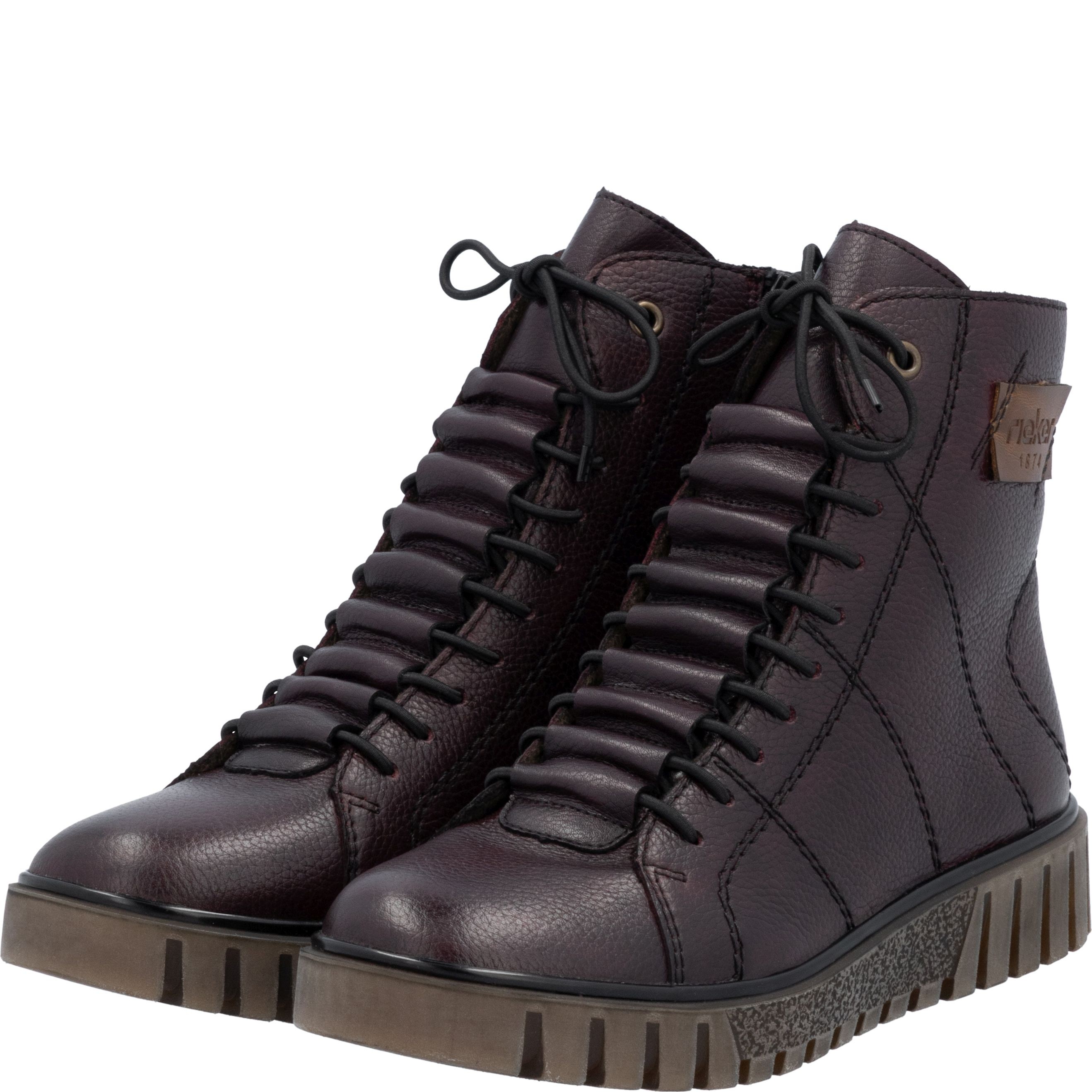 RIEKER Aulinukai moterims, Raudona, Ladies mid height boots 10