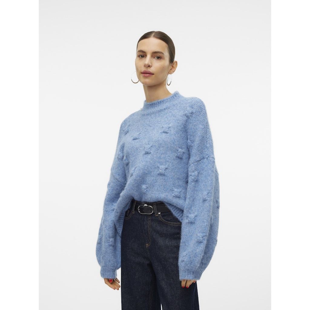VERO MODA Megztinis su kaklu moterims, Mėlyna, Gail highneck pullover 4
