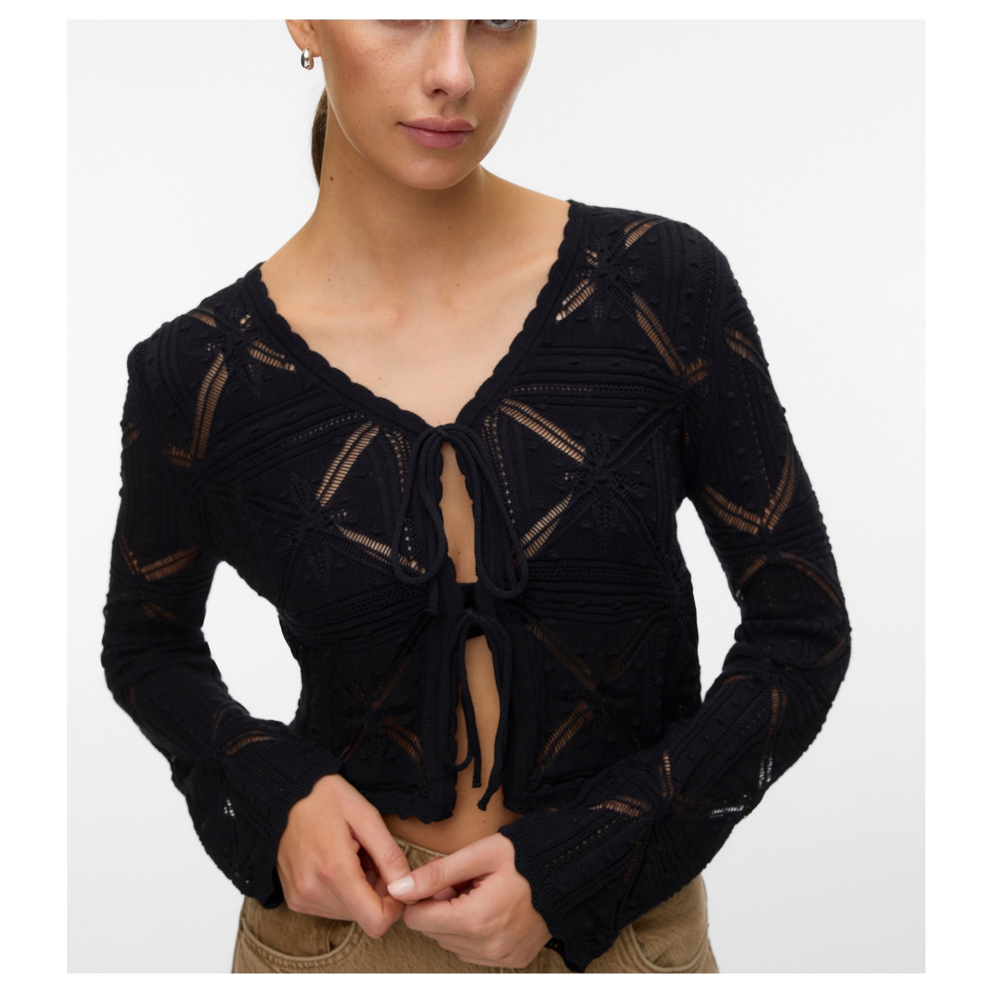 VERO MODA Kardiganas moterims, Juoda, Lola 2