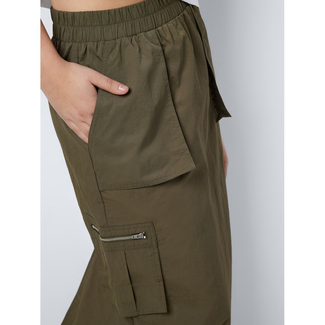 NOISY MAY Midi sijonas moterims, Žalia, Nmkenya midi skirt 3