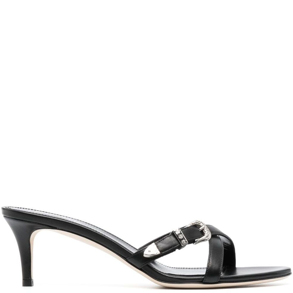 PARIS TEXAS Aukštakulniai moterims, Juoda, Regina western mule 55mm 1