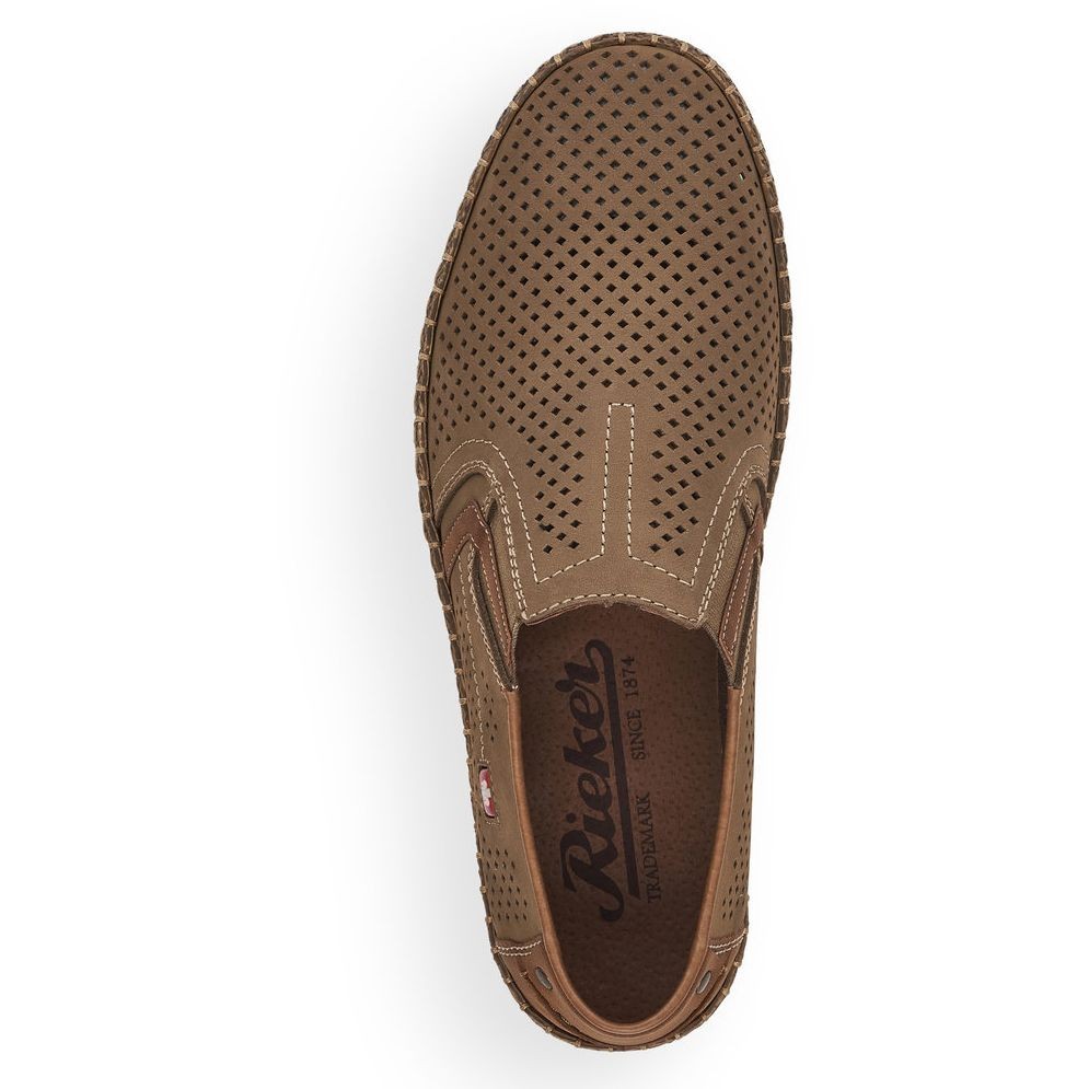 RIEKER Espadrilės vyrams, Smėlio, ESPADRILES 4