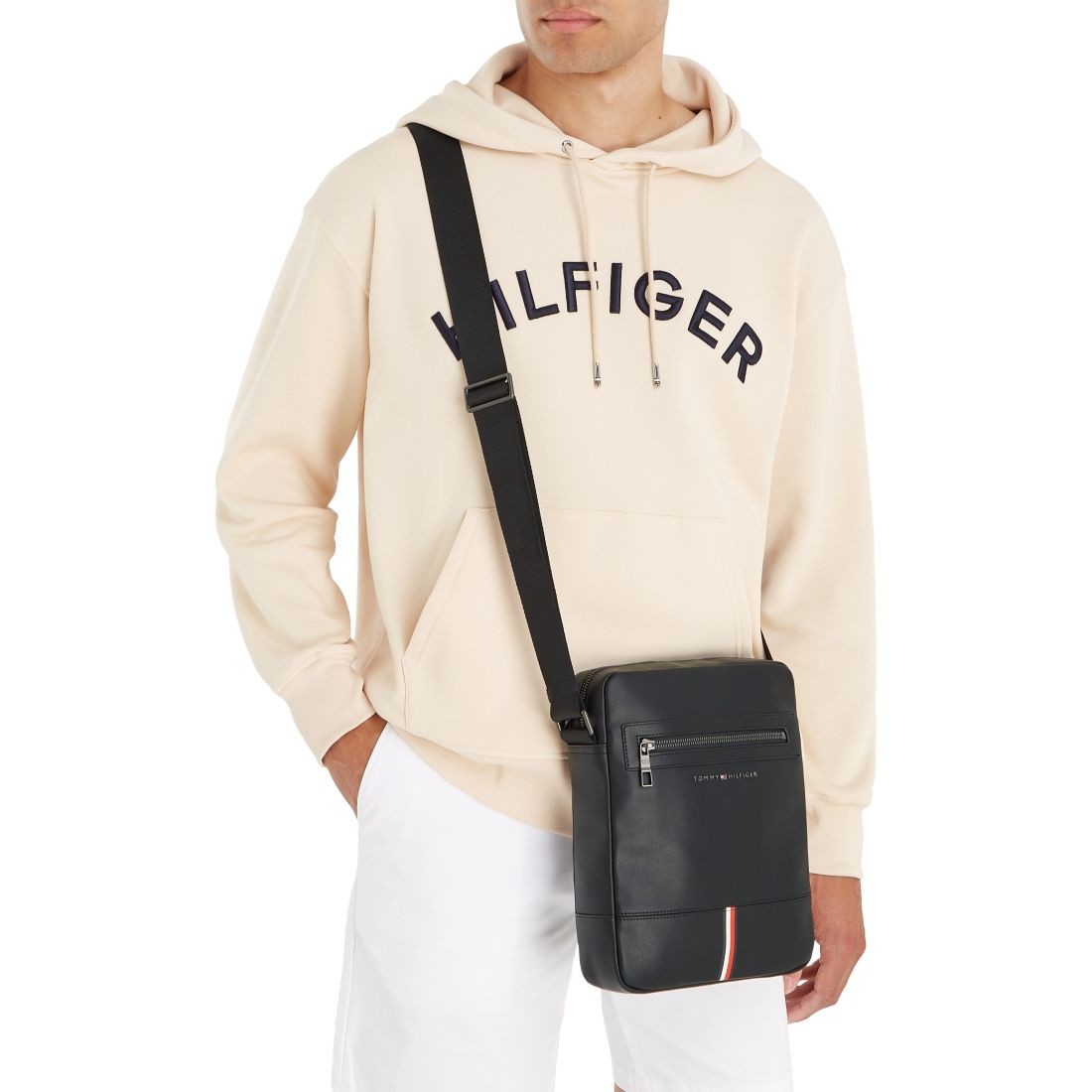 TOMMY HILFIGER Rankinė per petį vyrams, Juoda, Corporate reporter 3