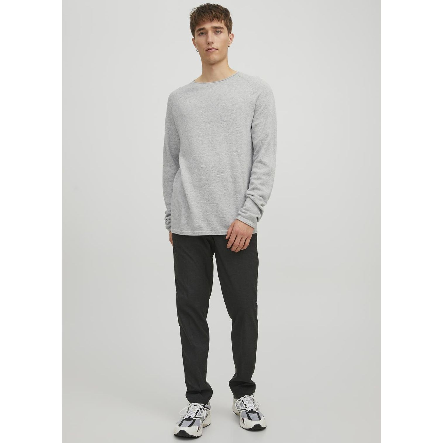 JACK & JONES Megztinis vyrams, Pilka, Jjehill pullover 7