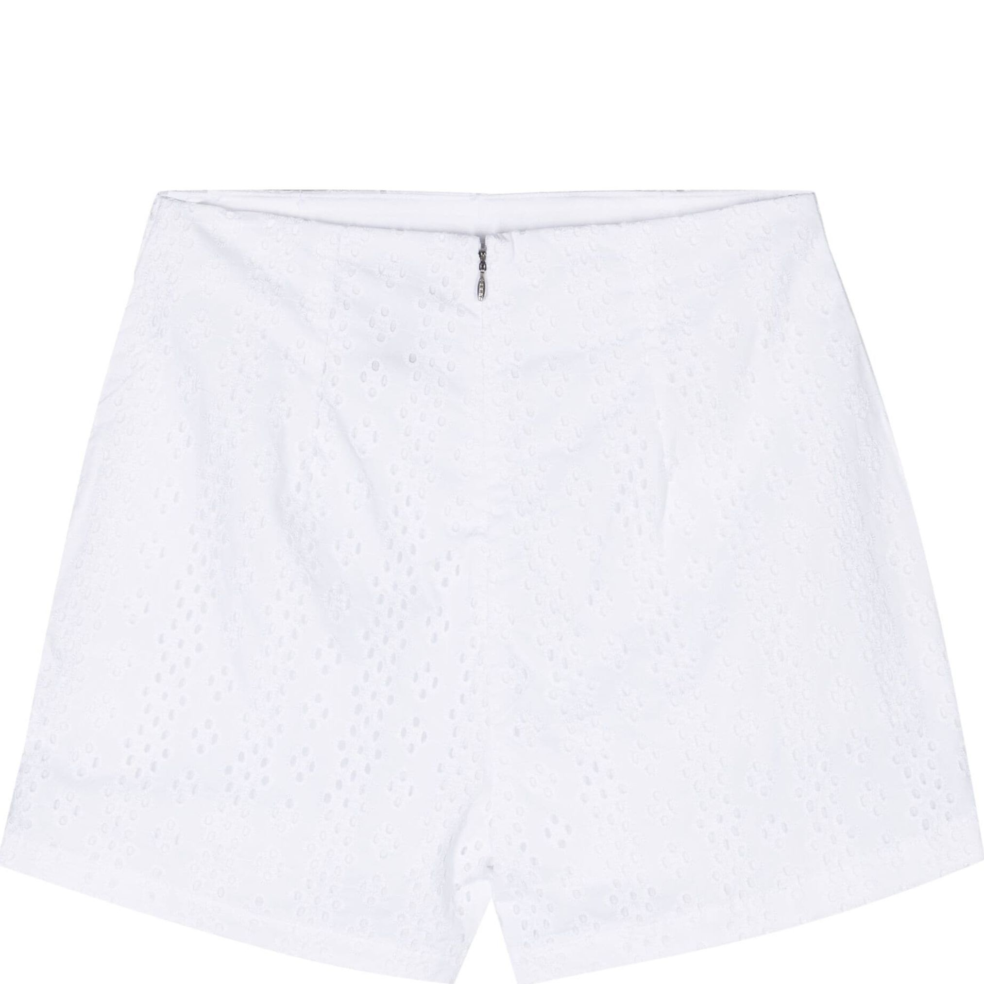 DKNY Šortai moterims, Balta, Eyelet high waist short 2