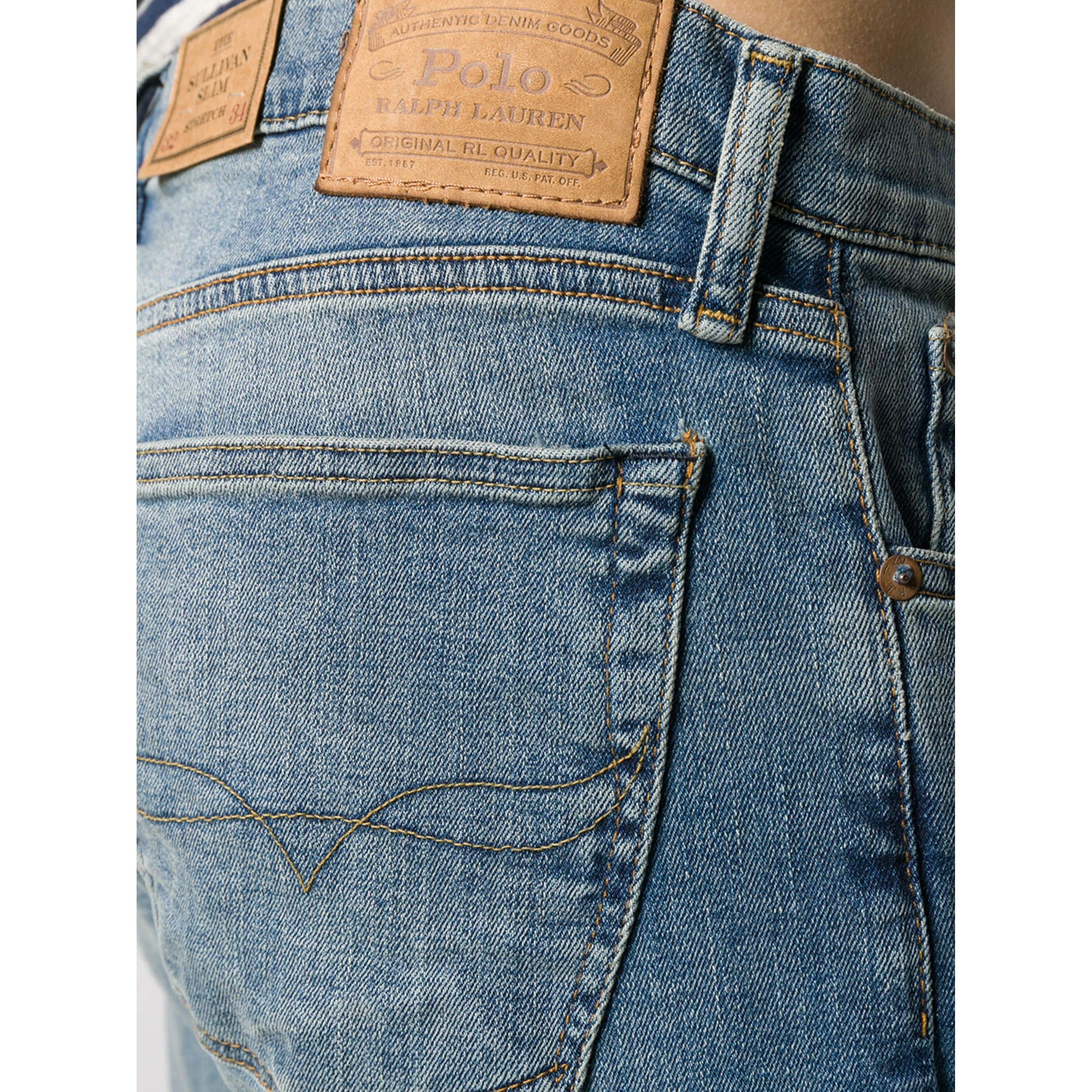 POLO RALPH LAUREN Tiesūs džinsai vyrams, Mėlyna, 5-pocket denim 4